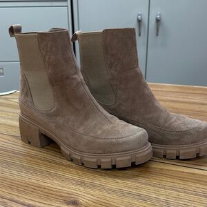 Natural Reflections Tan Suede Ankle Boots